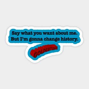 Back to the Future Theme Song Lyrics by Goldentusk Sticker